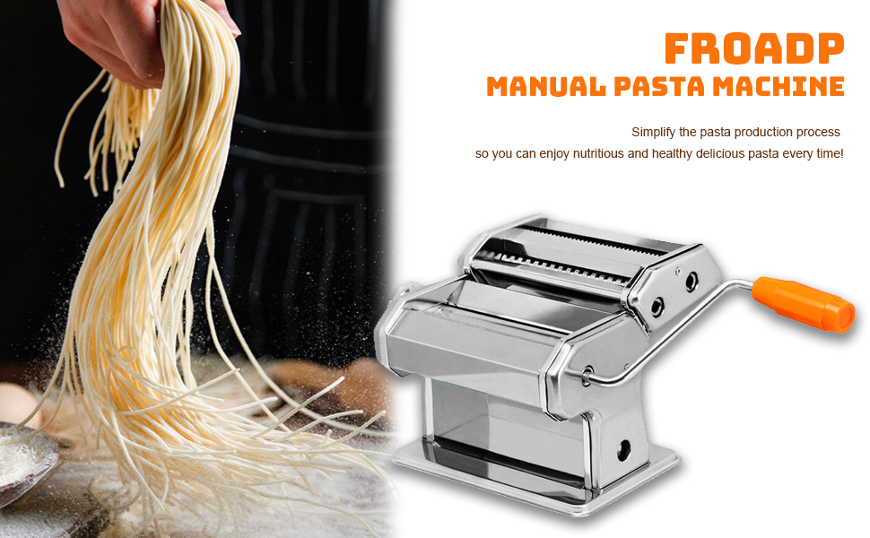 Froadp Pasta Machine Manual Pasta Maker Stainless Steel Noodle Machine