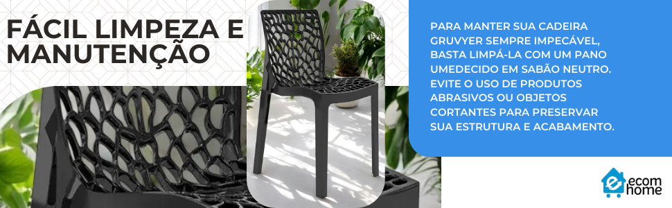 Cadeira gruvyer, cadeira sala de jantar, cadeira Gruvyer, kit com cadeiras Gruvyer