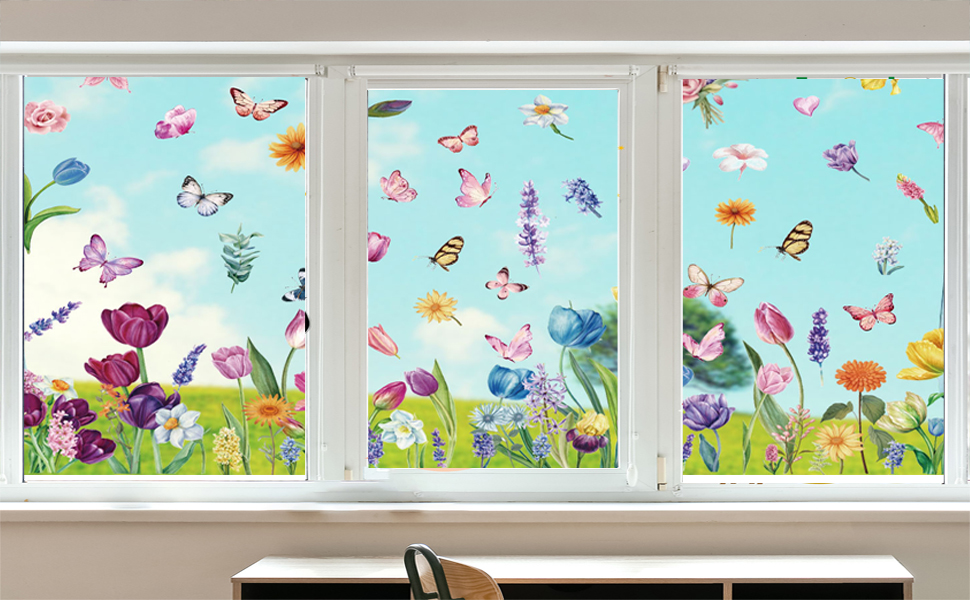 iMant Spring Window Clings for Glass Windows, 132pcs Spring ... 15 spring stickers for windows double sided window clings tulip window clings