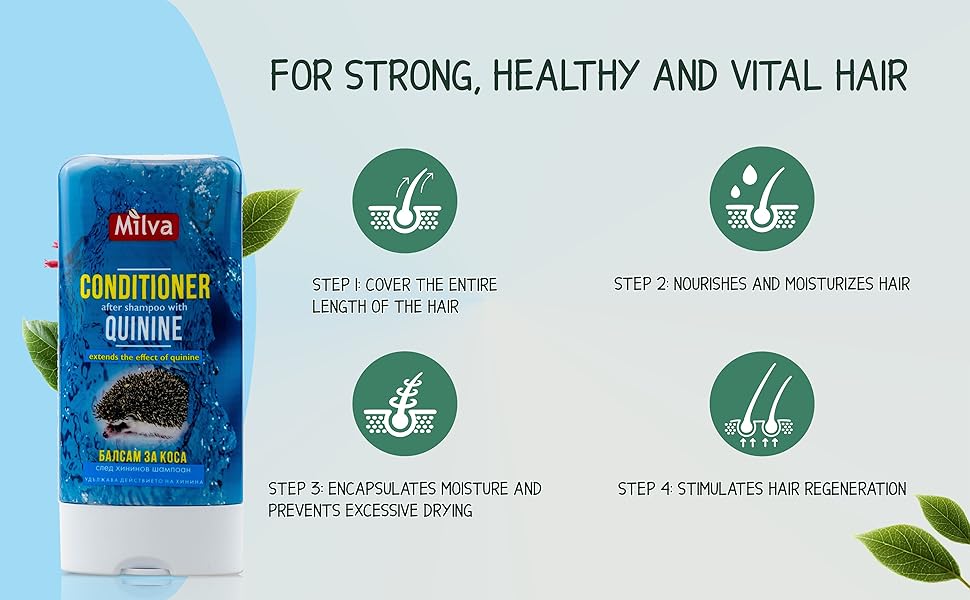 Milva Chinine Conditioner bietet eine echte Energiequelle zur Stärkung der Haarstruktur.