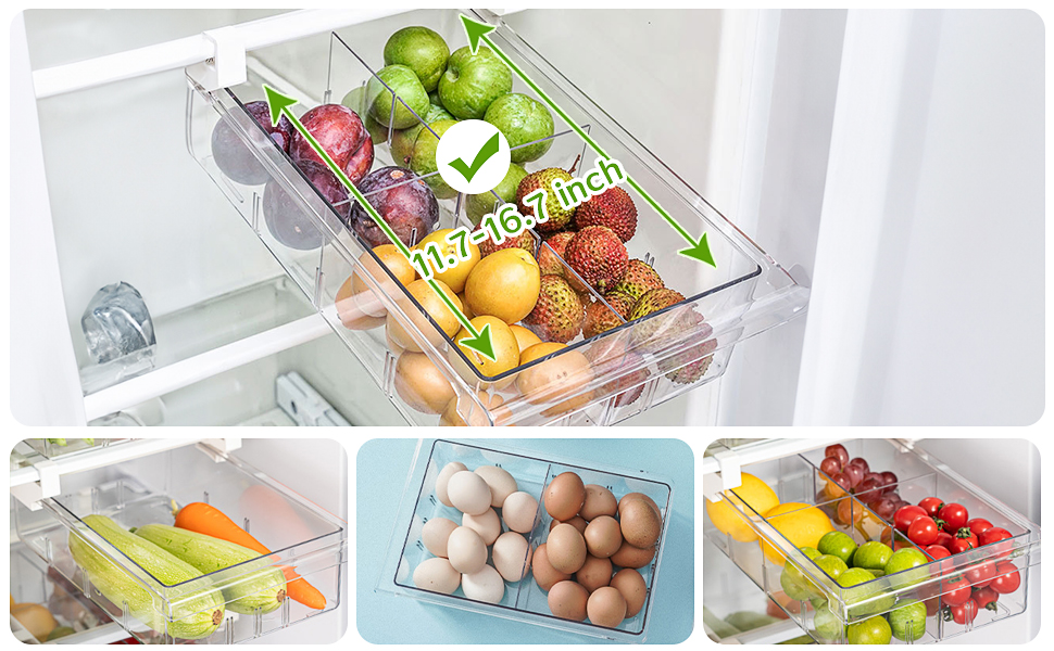 Pull-Out Fridge Storage Drawer