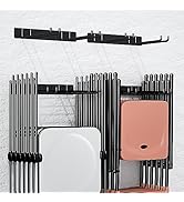 MOOMSINE Folding Chair Storage Rack Wall Mount, Garden Tool Hanger for Garage Organization, Patio...