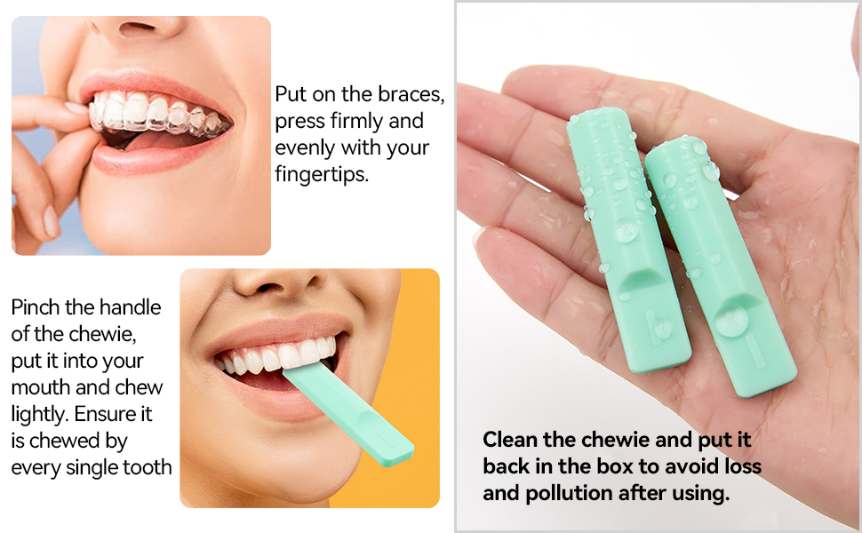 Chewies for Invisalign Aligner,10 Pieces Colorful Aligner Trays Seaters Orthodontic