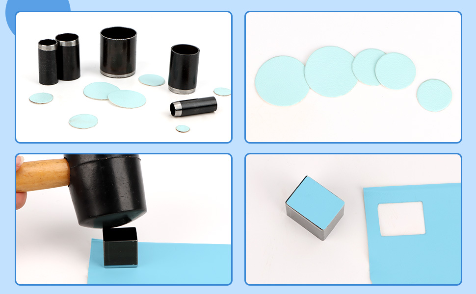 ATPWONZ Leather Shape Puncher Cutter,52 Leather Shape Punch Set,Leather