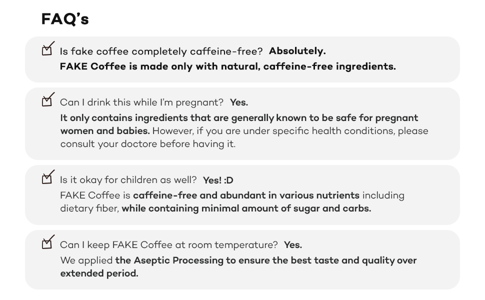 FAKE COFFEE Coffee Alternative, Black Barley Beverage