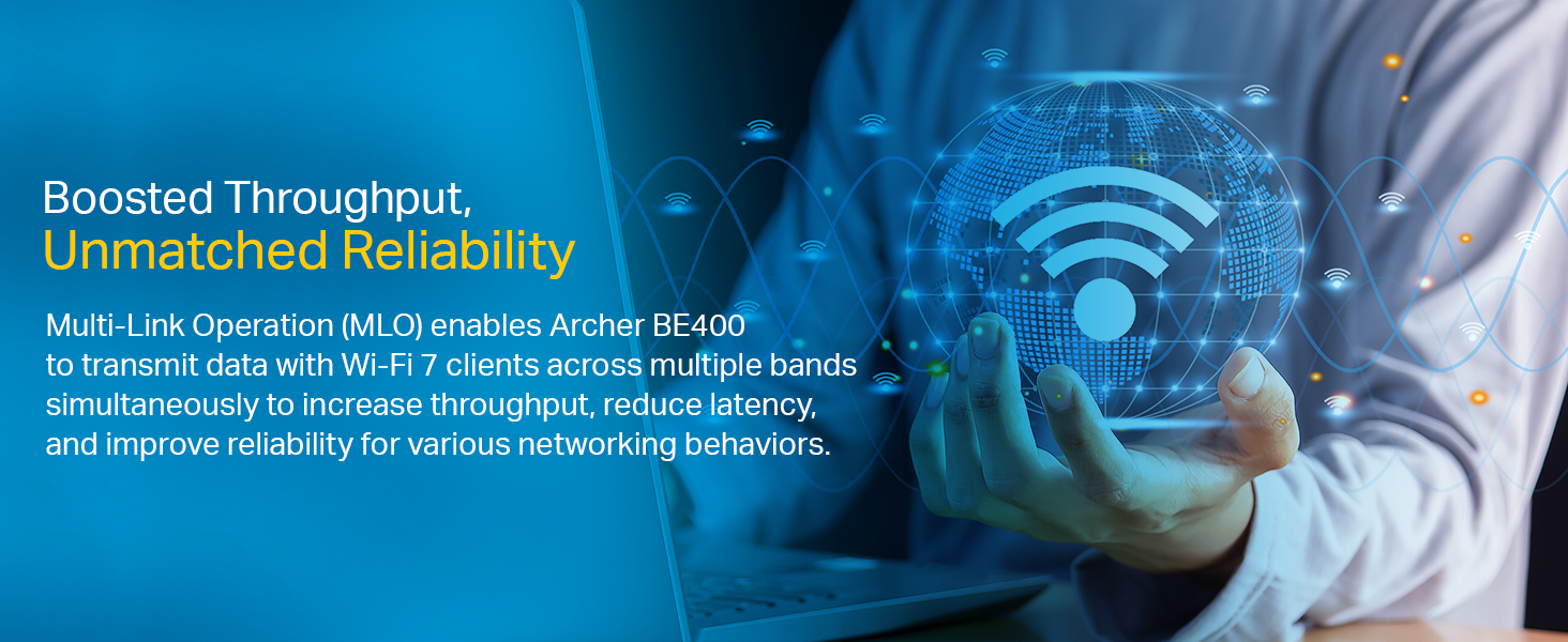 Archer BE400 BE6500 Dual-Band Wi-Fi 7 Router