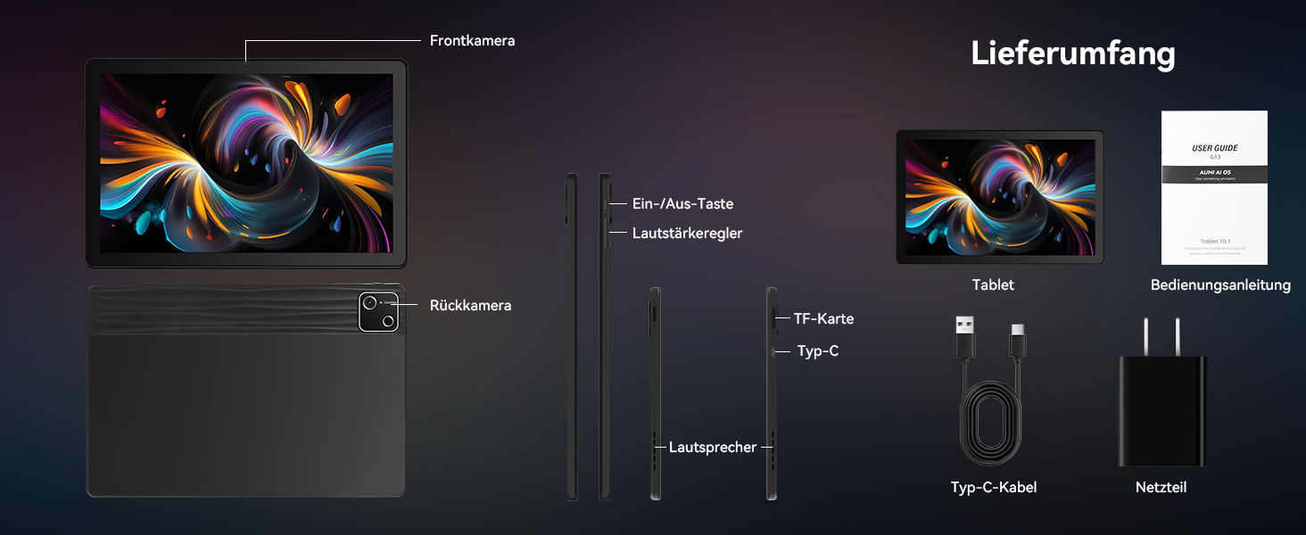 WhiteDeer Tablet, Android 15 Tablet 10 Zoll mit 30GB RAM + 128GB ROM, Widevine L1 Unterstützung, Wi-Fi 6G/BT 5.3, 6200mA D9223172 68e0 474f 8580 C3d7ca0bc0ba. CR0,0,1464,600 PT0 SX1464 V1