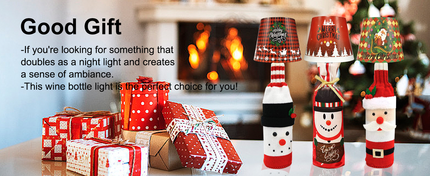 Wireless Bottle Lamp-Wine Bottle Lights with Touch Dimming, 3 Color Temperatures Table Lamps