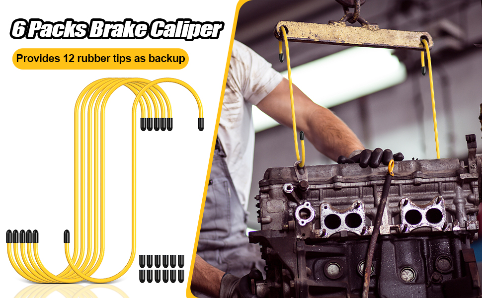 Backitchen 6 Pack Brake Caliper Hangers Brake Caliper