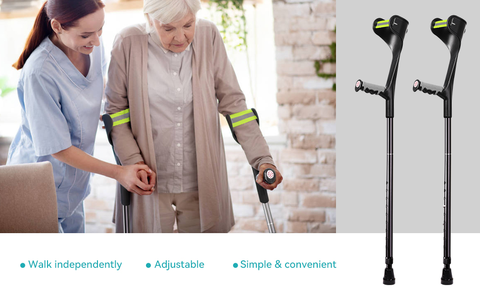 Forearm Crutches for Adults (1 Pair)