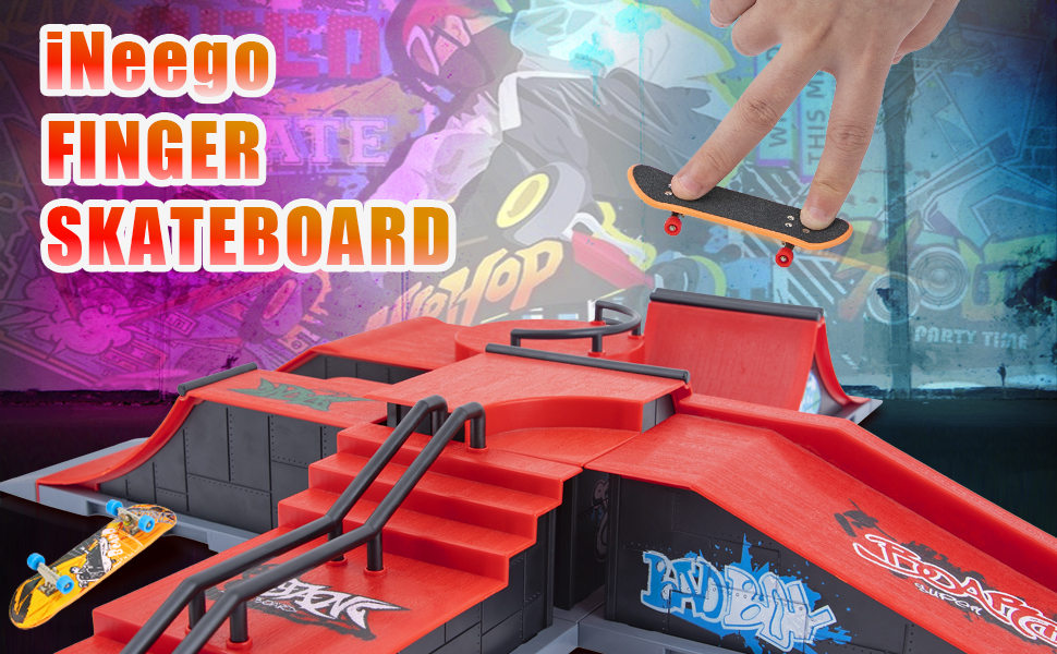 iNeego Finger Skateboards Ramp Set, Fingerskateboards Rampen, Mini