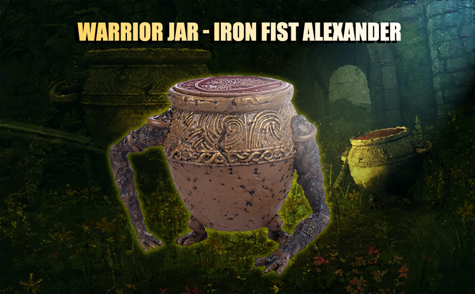 Pot Boy Warrior Jar Statue Elden Iron Fist Alexander Replica Game Figurine with