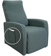 SearchI Recliner Chair Cover Jacquard Chair Covers 4 Piece, Small Recliner Sofa Slipcover for Hom...