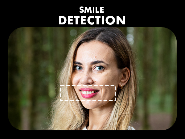 Smart Camera with Smile detection and advanced AI facial detection, travel/portrait/landscape 