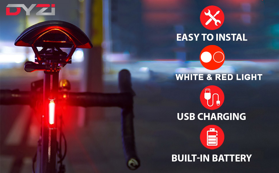 Bike Lights USB Rechargeable Ultra Bright Front & Back Bike Light