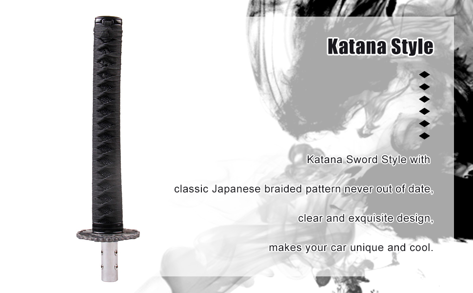RYANSTAR RACING Katana Shift Knob Sword Compatible with Automobile Spare Part Speed Chrome