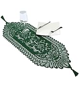 Rockcloud Lace Table Cloth Runner for Wedding Banquet Decorations, Christmas Party Table Decor, G...