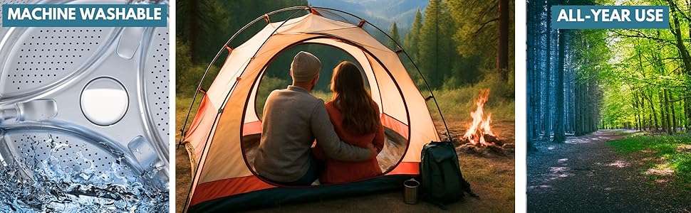 Machine washable and all-year use sleeping liners