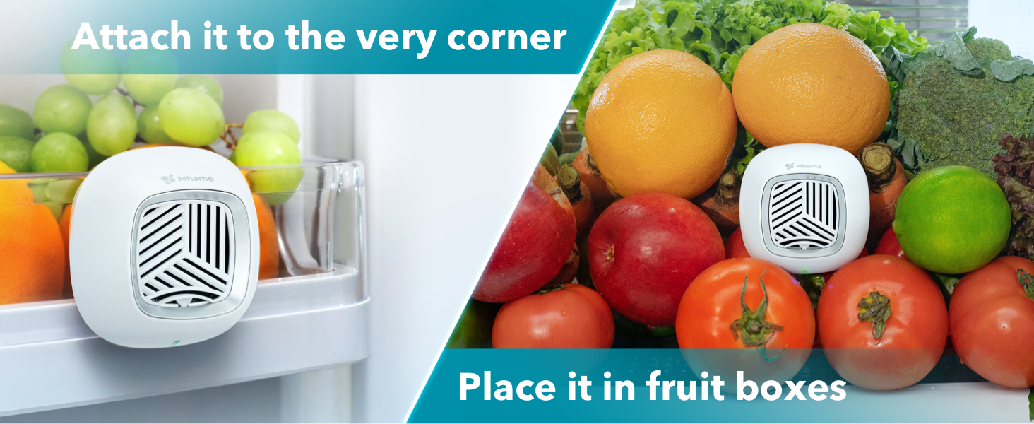 MHAMO Fridge Deodorizer Rechargeable Mini USB