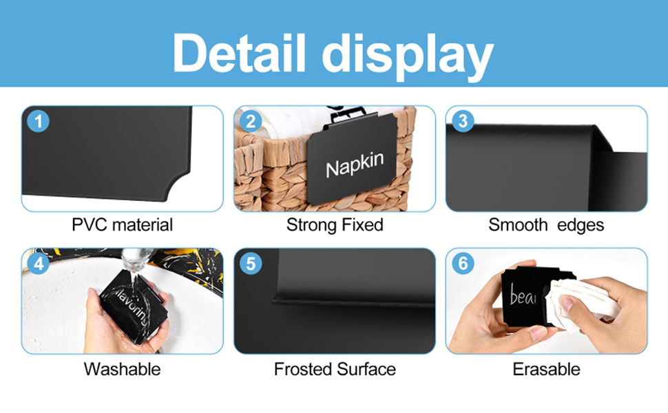 32PCS Basket Labels Clip On Set, Removable Bin Basket