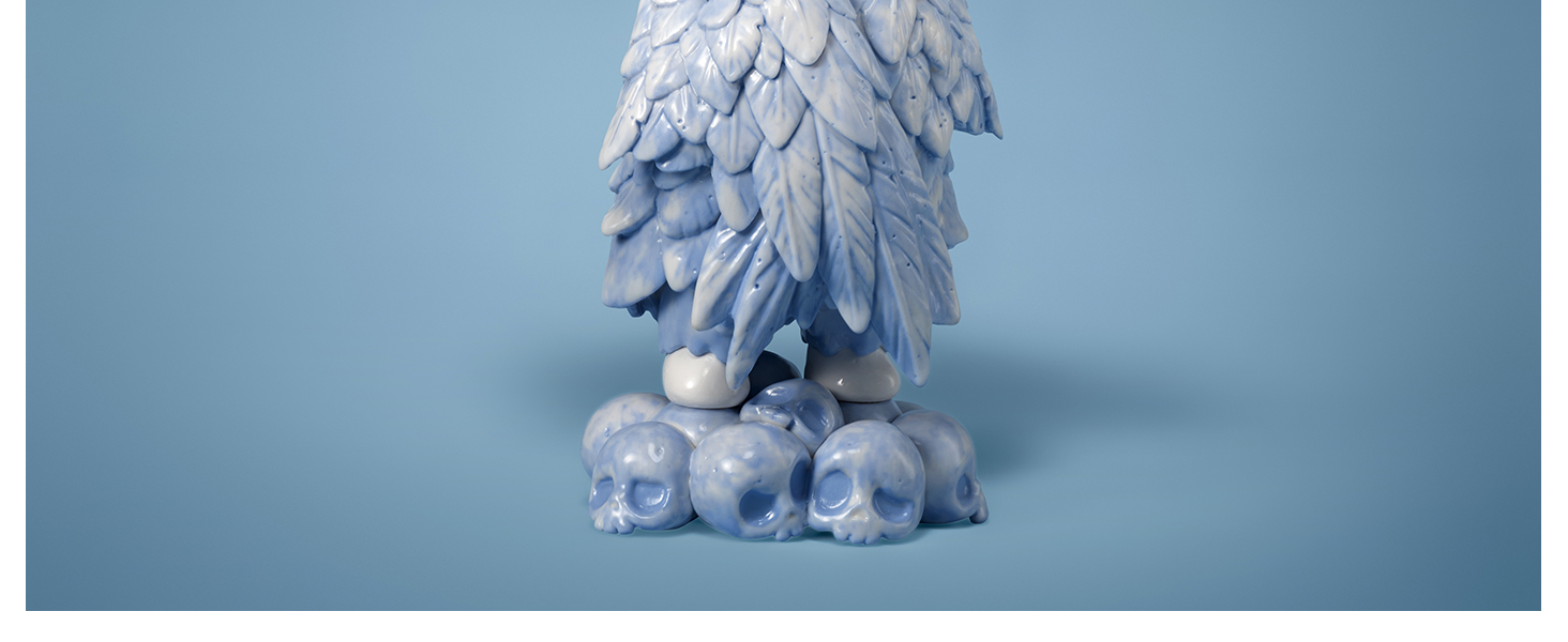 Hirono Ceramic Feather Figurine