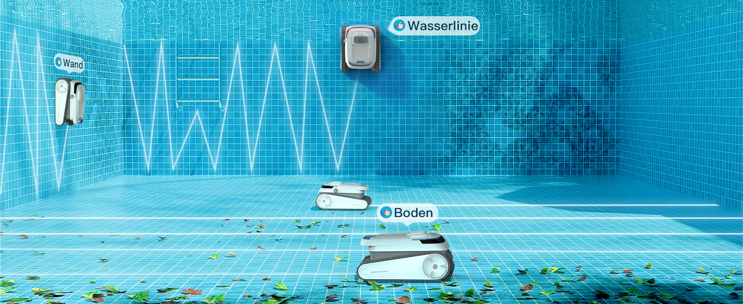Akku PC10 Pool Innenansicht Wand Boden Wasserlinie