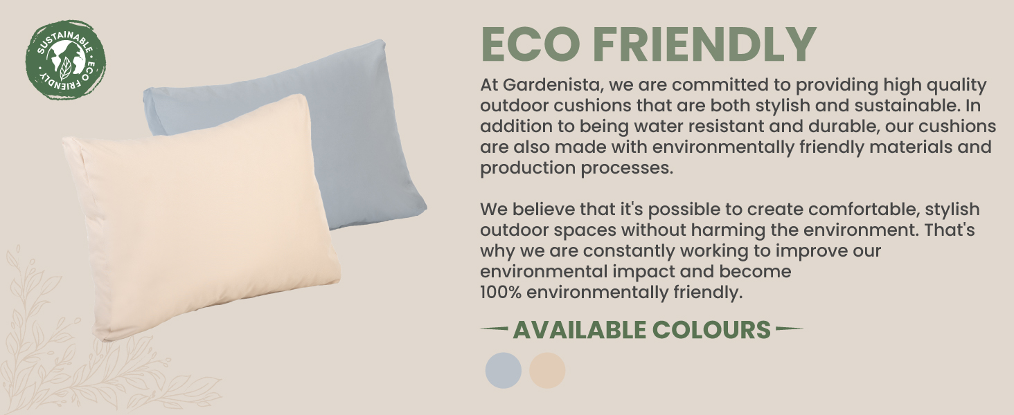 Gardenista Outdoor Seat Cushion Pads for Rattan Furniture Water