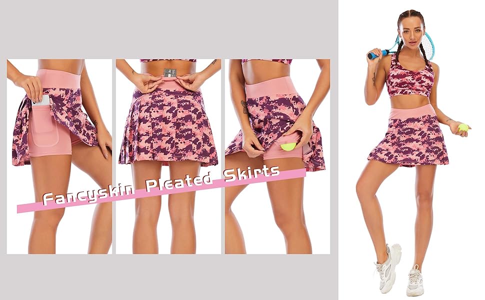 pleated sports skirts