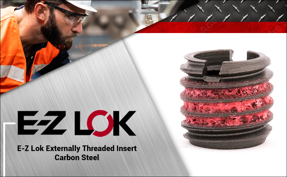 Externally Threaded Insert, C12L14 Carbon Steel