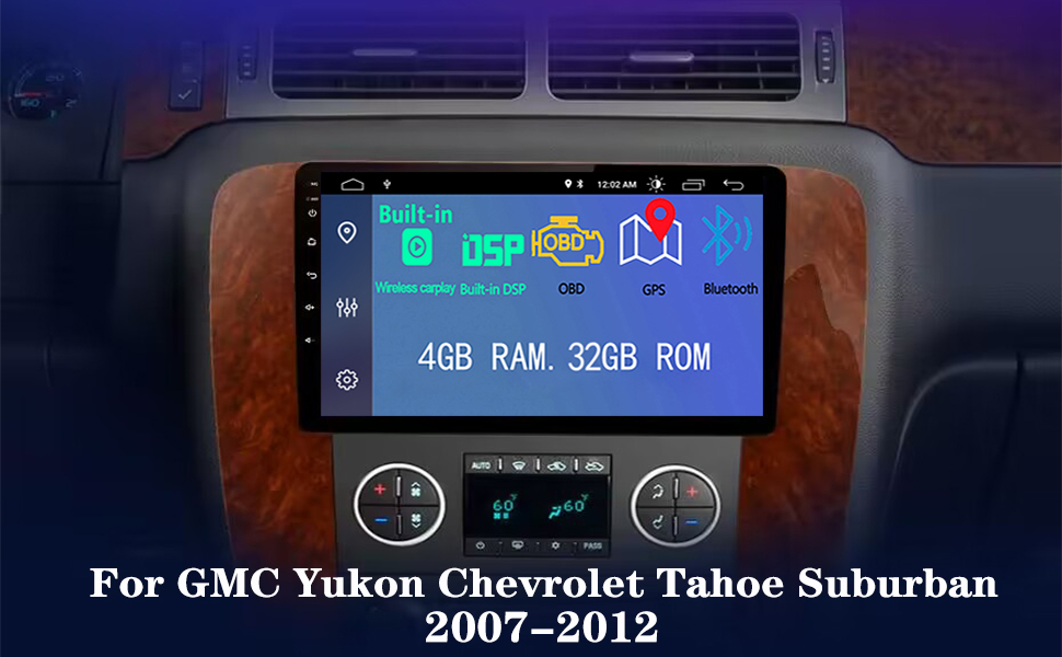 ZBARK Android 12 Car Stereo 9 Inch IPS Touch Screen GPS Builtin Wireless CarPlay