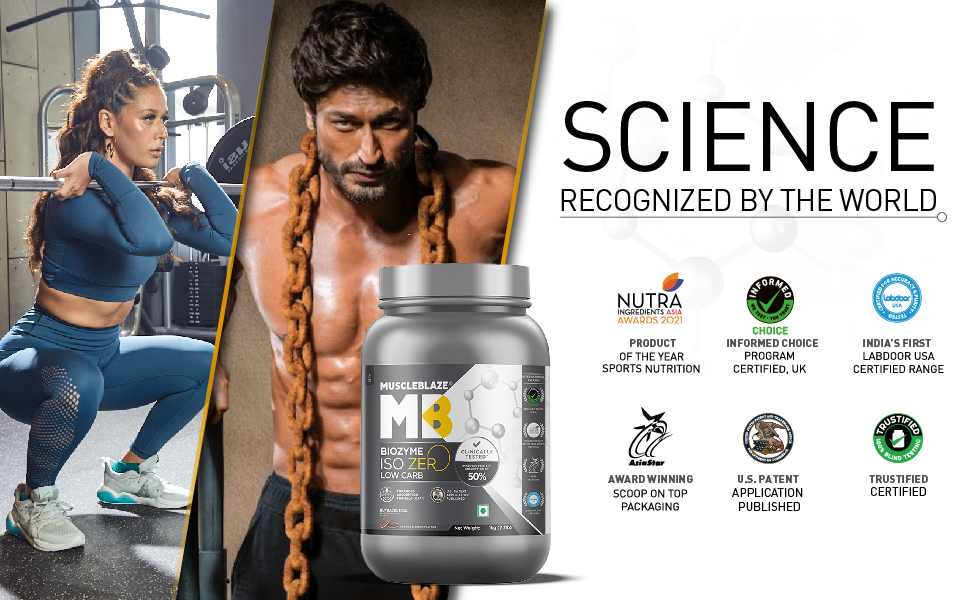 MuscleBlaze Biozyme IsoZero, Low Carb, 100 Pure Whey Protein Isolate