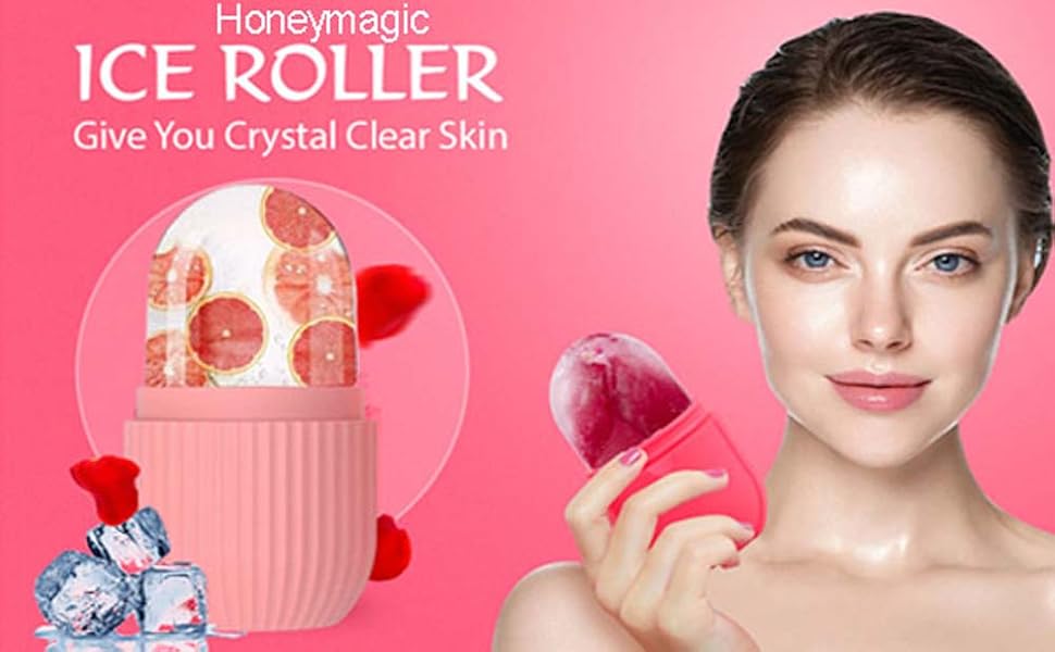 Honeymagic Ice Roller For Face , Neck and Body For Puffy Eyes, Easy