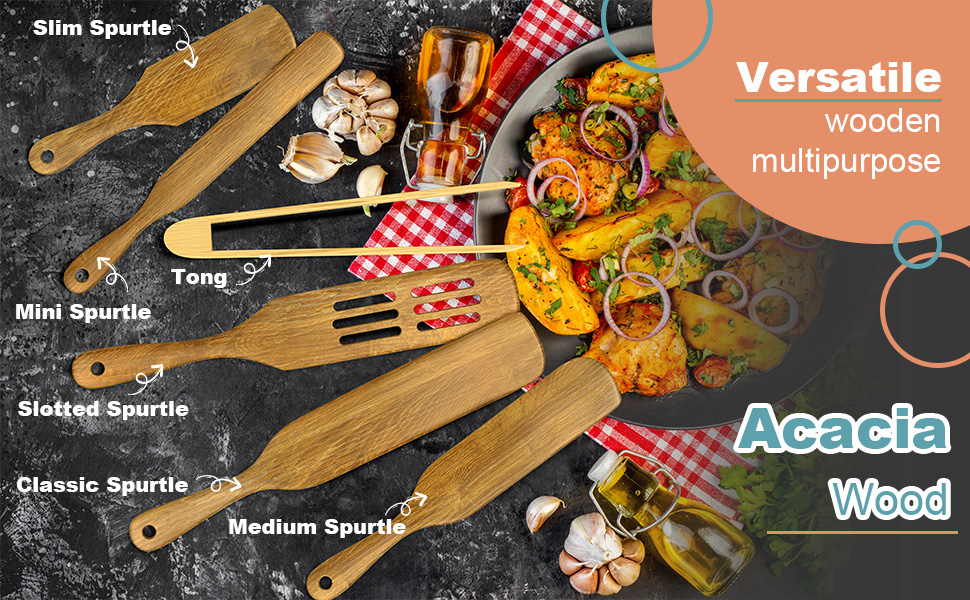 spurtle kitchen utensils  Small wood spatula  baking mixing spatula 