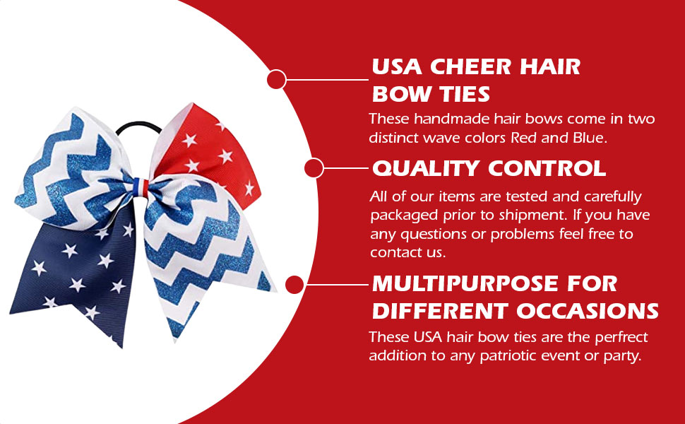  Cheer Hair Bow Ties