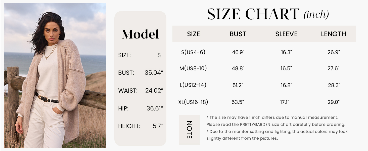Chunky Cardigan Sweaters For Women, Open Front Cardigan For Women