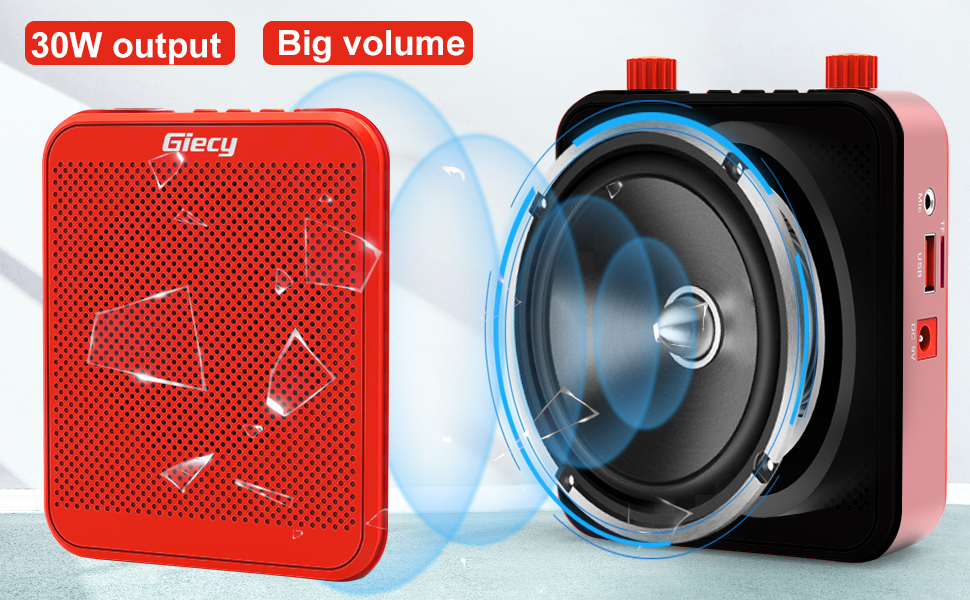 Giecy Portable 30W Voice Amplifiers 2800mAh Large Capacity