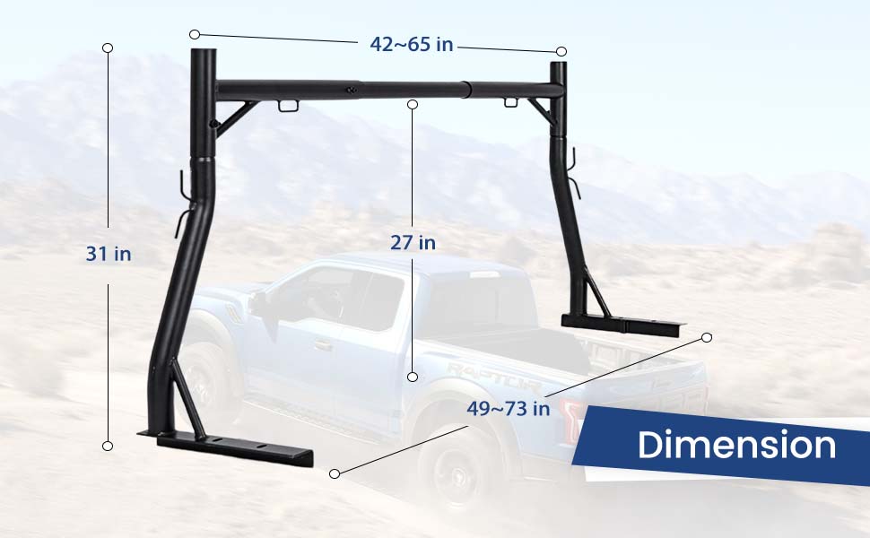 truck rack size and detials