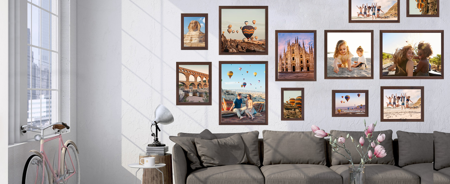 TKYGU 5x7 Picture Frames Black, Made of Real Glass for 5x7