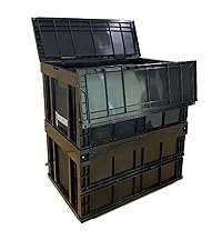 松本産業 耐過重折りたたみコンテナ 50L　2面扉付き 窓付き6個セット Amazon | 松本産業 折りたたみコンテナ 50L (ブラック/クリア)(CW50BLC