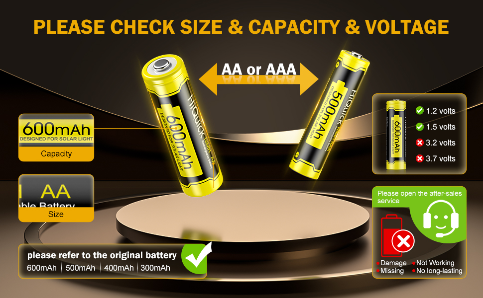 HiQuick NiMH AA Rechargeable Batteries Double A 1.2V True Capacity