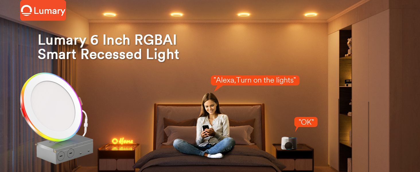 Lumary RGBAI Smart Recessed Light 6 inch