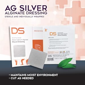 sterile and individually wrapped alignate dressing