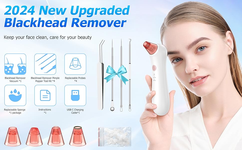 This is a blackhead remover for facial blackheads, oil and acne