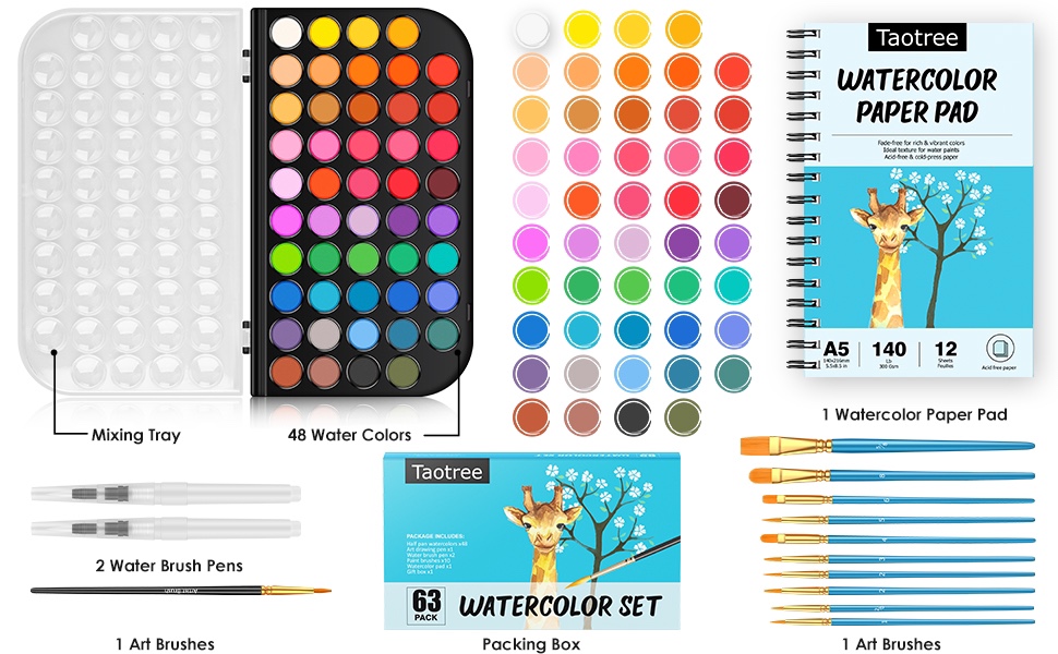 Taotree Watercolor Paint Set