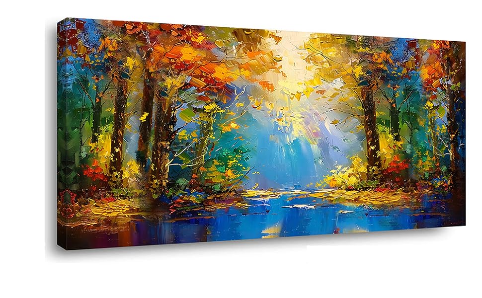 Amazon.com: LASMOND Beautiful Colorful Forest Scenery