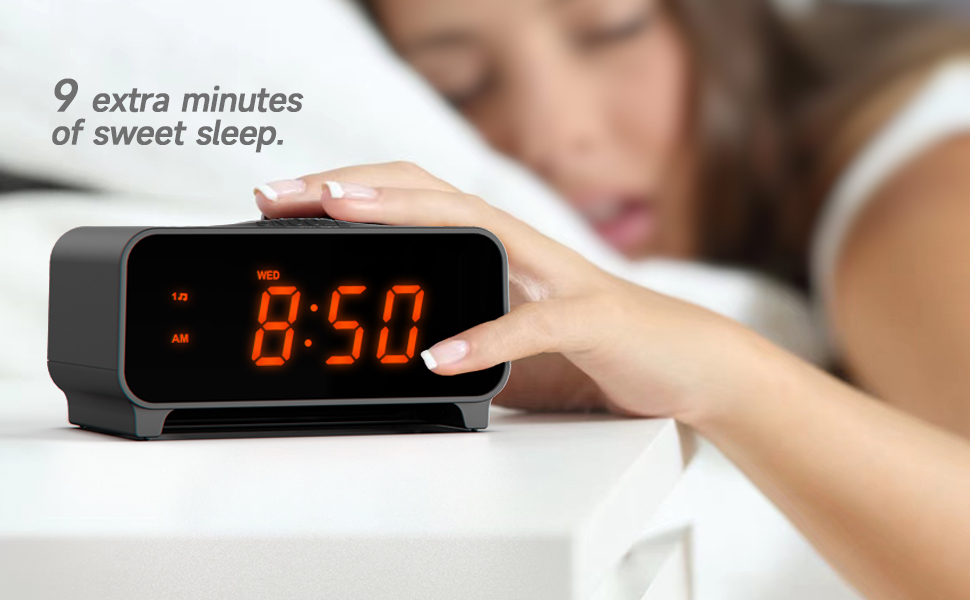 Small Digital Alarm Clocks, Dual Alarms with 4 Alarm Week Modes, Snooze