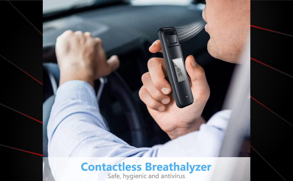 Automatic Alcohol Tester Breathalyzer Professional NonContact Breath