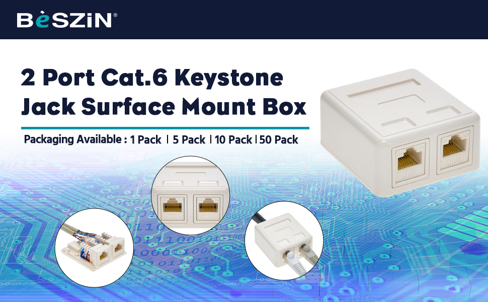 小物 SKYMAPPER | WHITE GOLD BRUSHED Amazon.com: Beszin 2 Port Cat.6 Keystone Jack Surface Mount