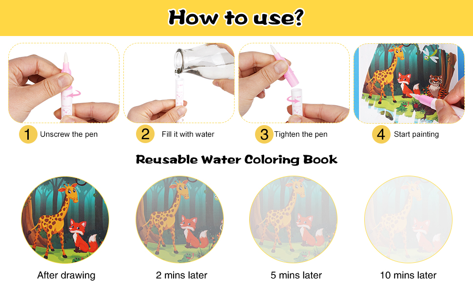 Beyondluv Party Favors For Kids Water Color Book12Pcs Return Gifts For