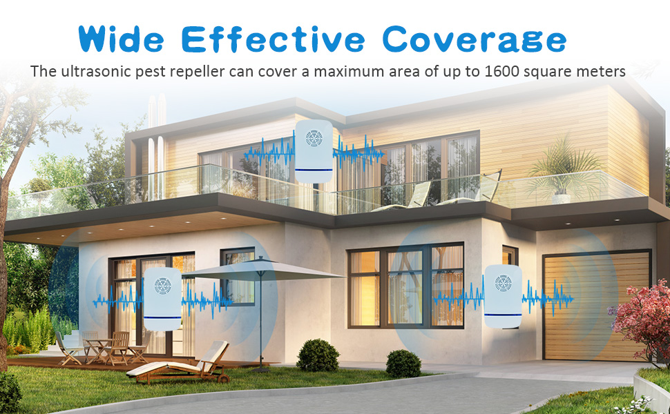 Insect Repellent Plug in, 4 Pack Ultrasonic Pest Repeller, Electronic